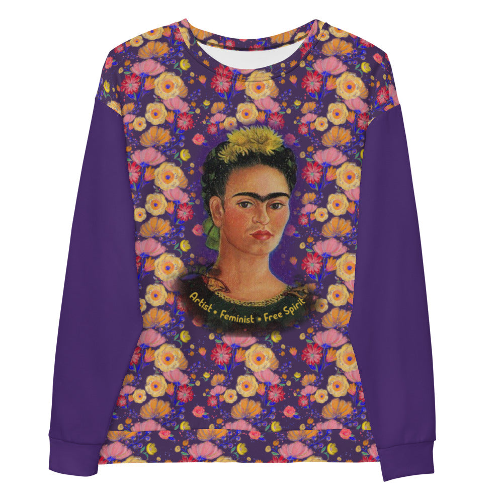 Floral Frida All Over Unisex Sweatshirt (Multi Floral Design)