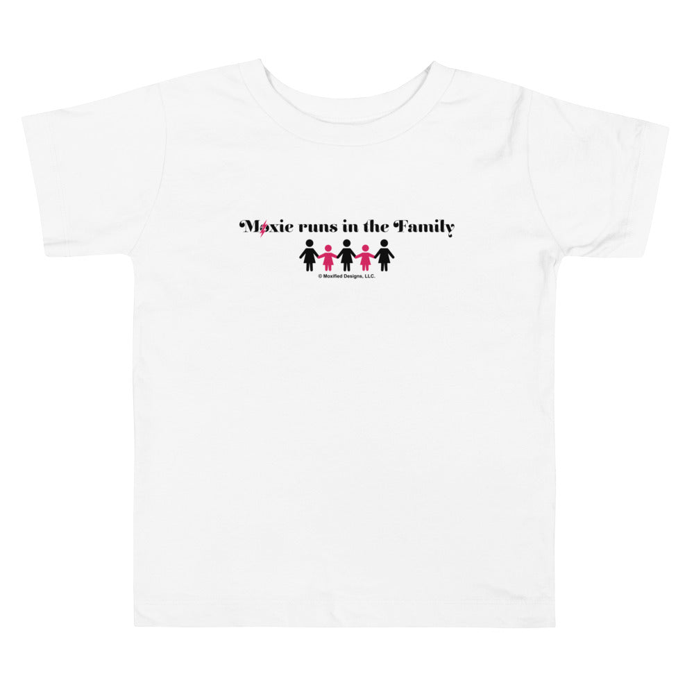 Runs In The Family Standard Toddler Tee (Pink/Black Design)