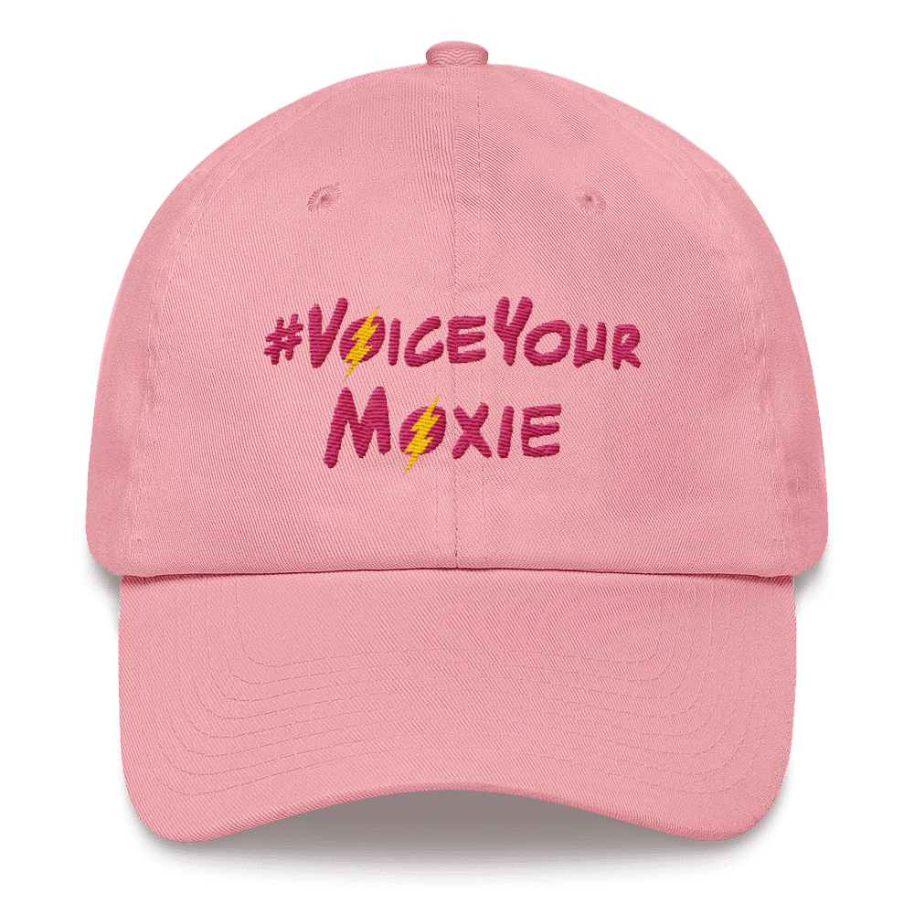Baseball Hat #VoiceYourMoxie (Pink/Yellow Bolt) – Moxie Chic