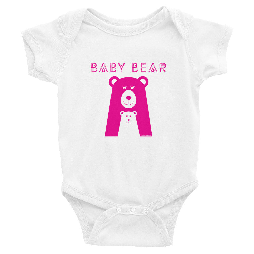 Baby Bear Infant Bodysuit (Pink Design)