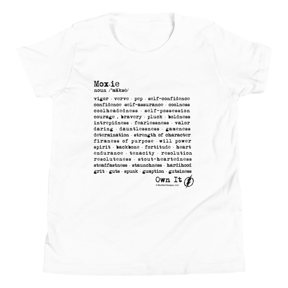 Moxie Defined Standard Youth Tee (Black Text)