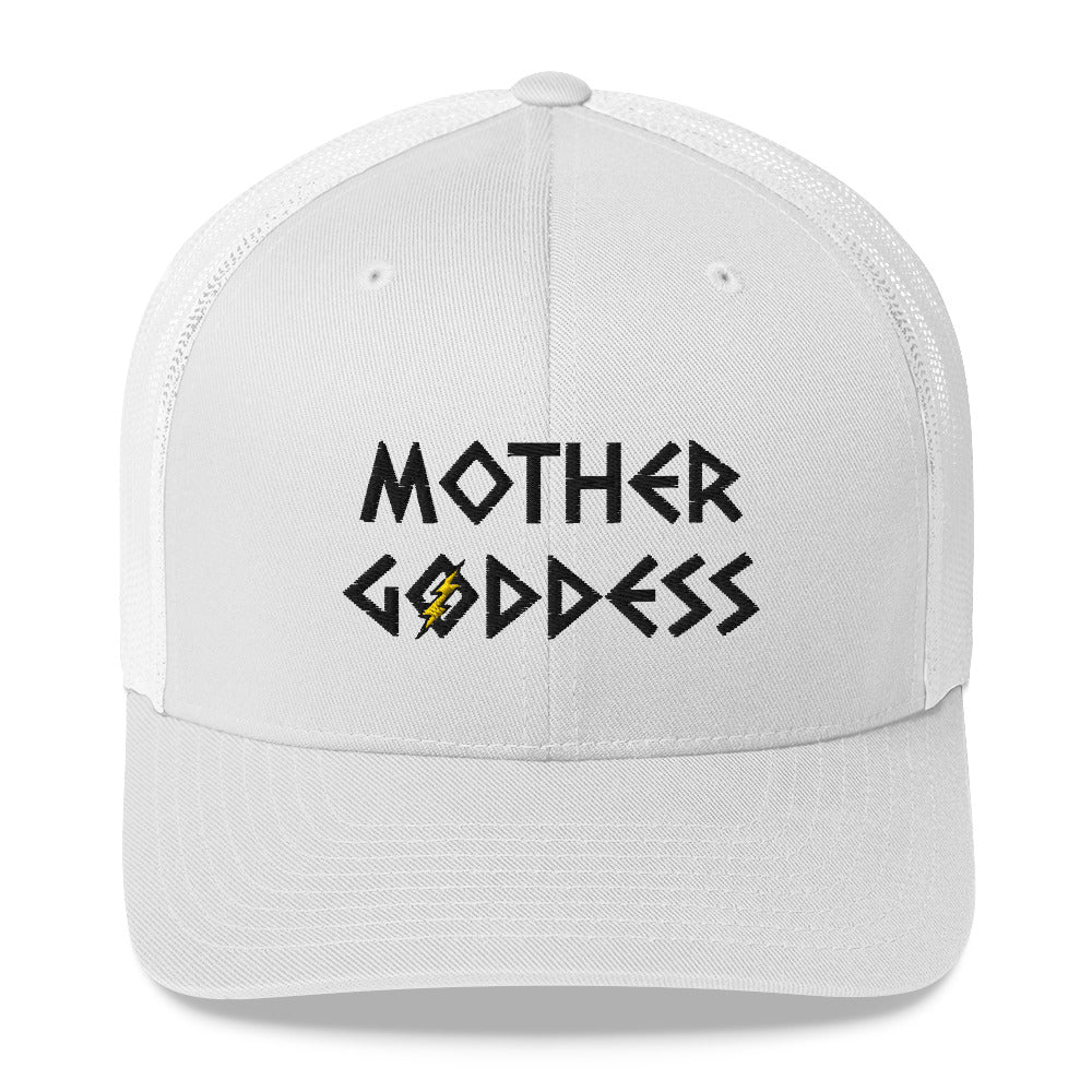 Mother Goddess Trucker Cap (Black/Yellow Design)