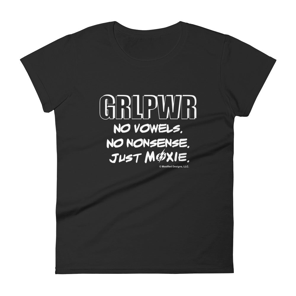 GRLPWR Women's Semi-Fitted Tee (White Text)