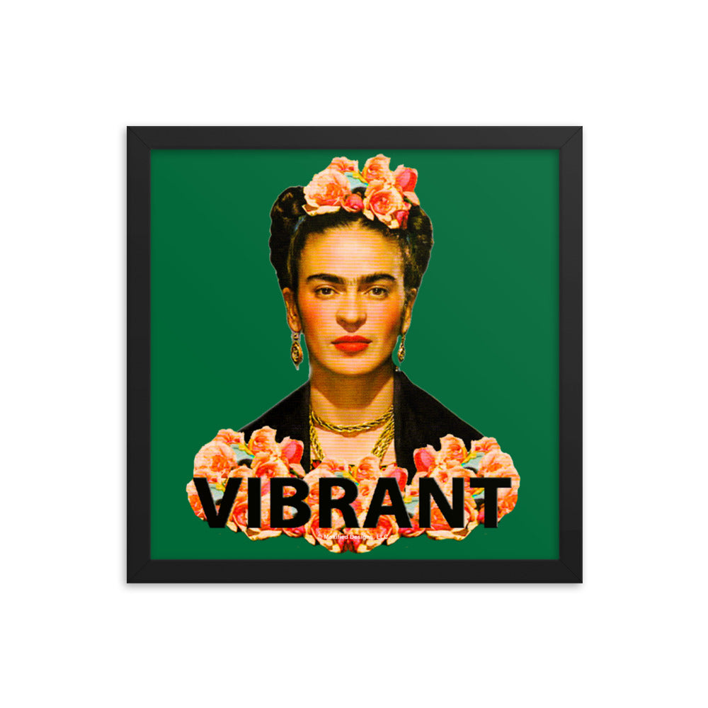 Vibrant Frida Framed Wall Art (Multi Design, Green Background)