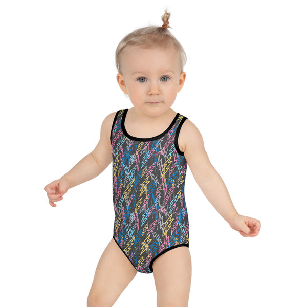 Graffiti Bolt Kids Swimsuit (Multi)