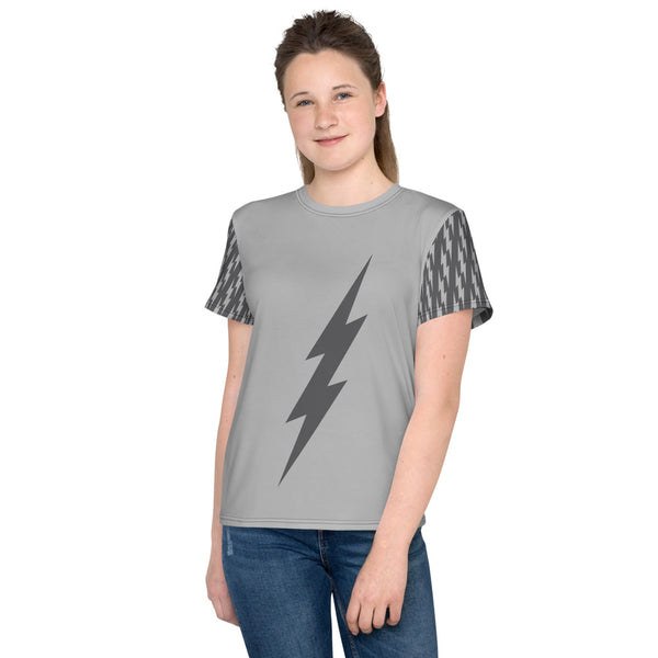 Youth Center Grey Bolt Tee (Light Grey Shirt, Dark Grey Bolt)