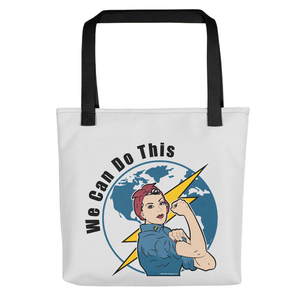 We Can Do This Tote (Light Grey Bag, Multi Design)