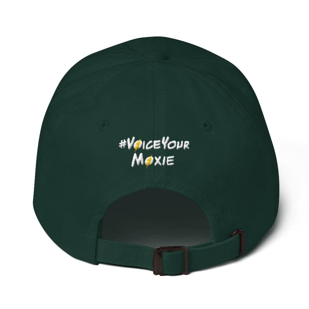 White/Yellow 3D Bolt Baseball Hat (#VoiceYourMoxie)
