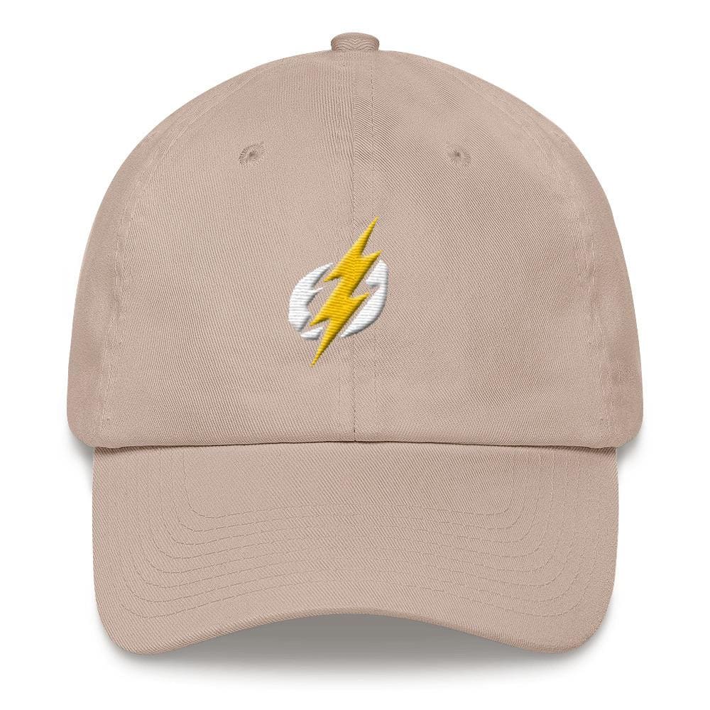 White/Yellow 3D Bolt Baseball Hat (#VoiceYourMoxie)