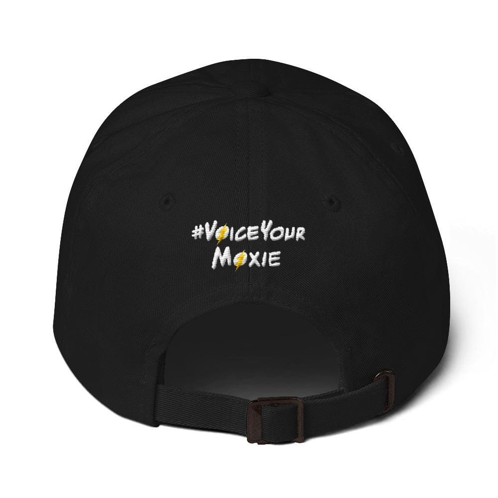 White/Yellow 3D Bolt Baseball Hat (#VoiceYourMoxie)