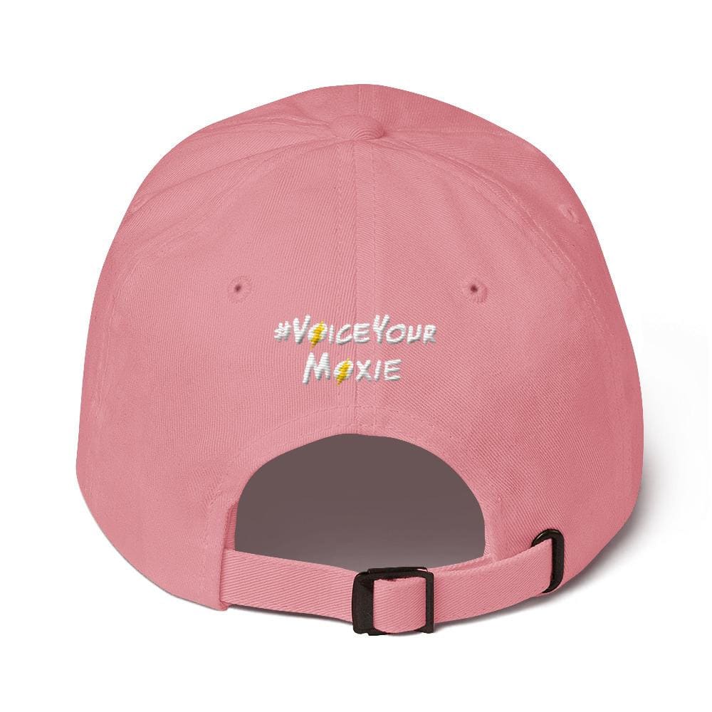 White/Yellow 3D Bolt Baseball Hat (#VoiceYourMoxie)