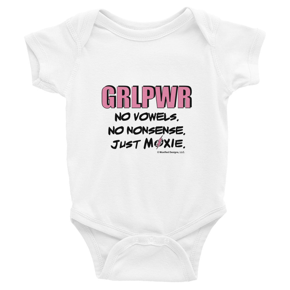 GRLPWR Infant Bodysuit (Pink Text)
