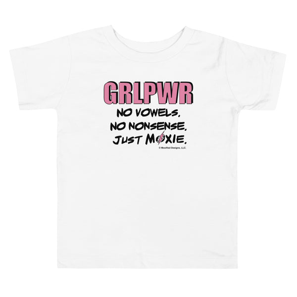 GRLPWR Standard Toddler Tee (Pink/Black Text)