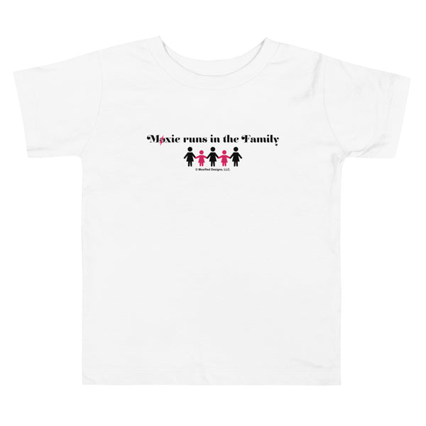 Runs In The Family Standard Toddler Tee (Pink/Black Design)