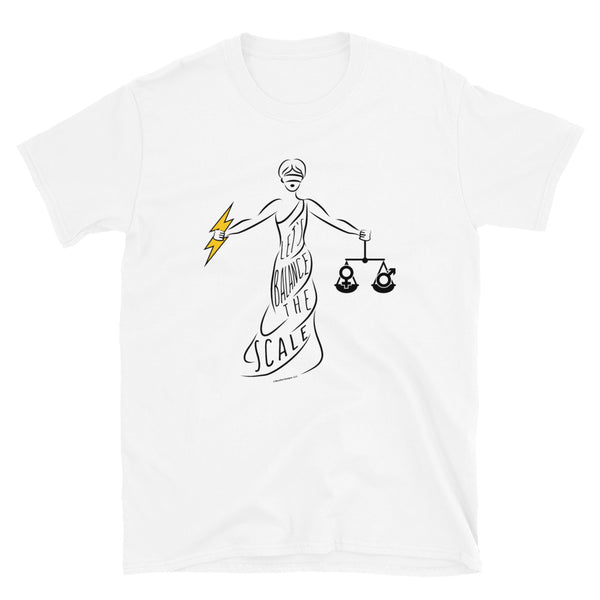 Balance The Scale Adult Unisex Tee (Black Design)
