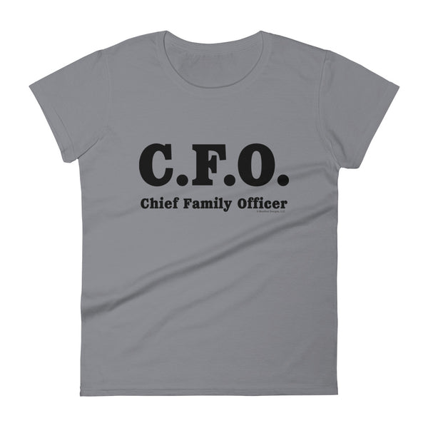 C.F.O. Women's Semi-Fitted Tee (Black Design)