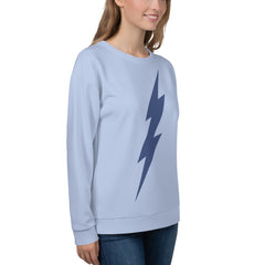 Unisex Blue Bolt Sweatshirt (Light Blue Sweatshirt, Deep Blue Bolt)