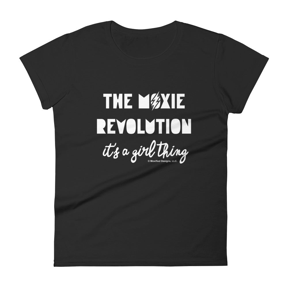 The Moxie Revolution Semi-Fitted Tee (White Text)