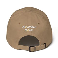 White/Yellow 3D Bolt Baseball Hat (#VoiceYourMoxie)