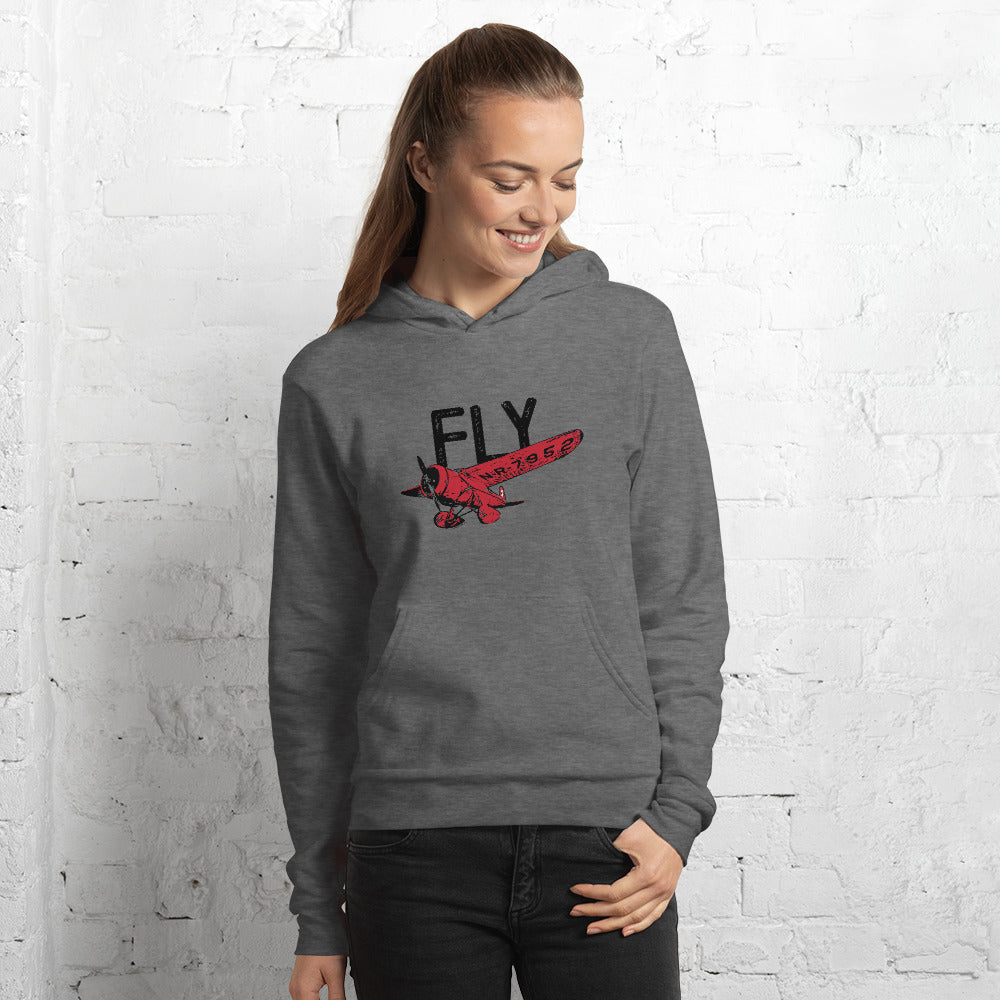 FLY Adult Unisex Hoodie (Red Design)