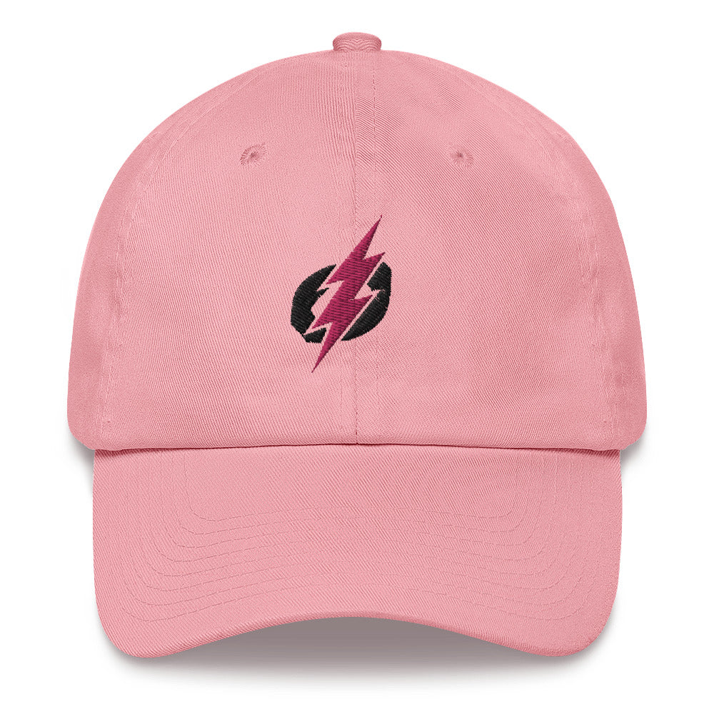 Baseball Hat - Black/Pink Bolt