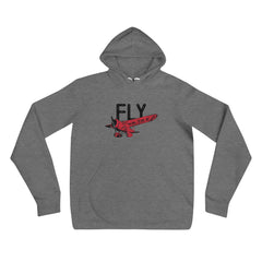 FLY Adult Unisex Hoodie (Red Design)