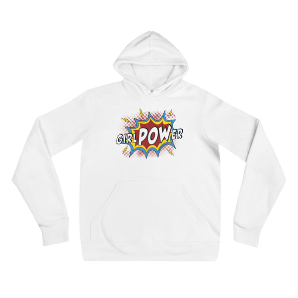 girlPOWer Adult Unisex Hoodie (White Text, Multi Design)