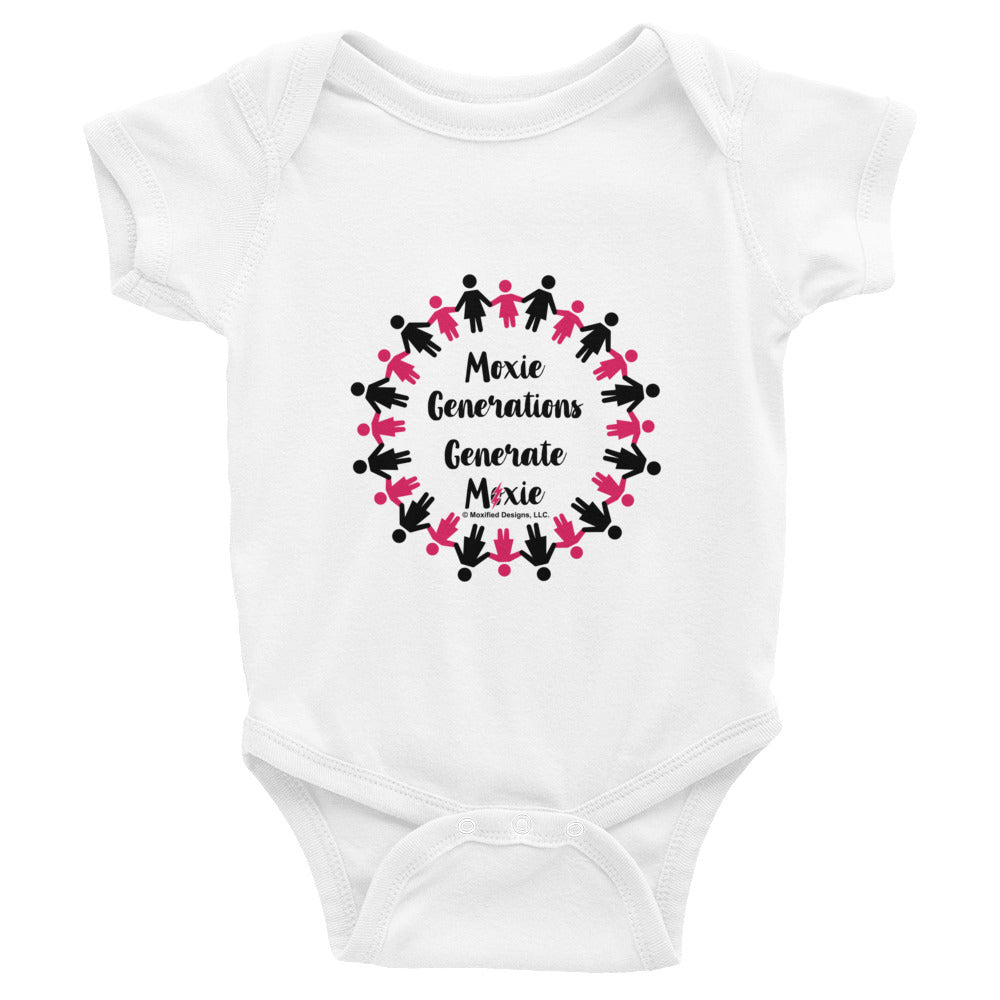 Moxie Generations Infant Bodysuit (Pink/Black Design)