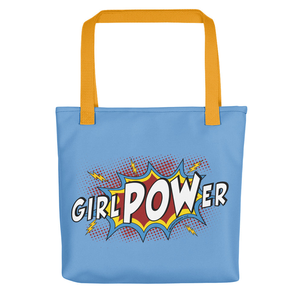 girlPOWer Tote (Blue Bag, Multi Design)
