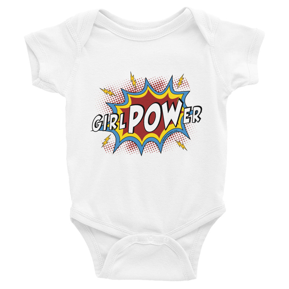 girlPOWer Infant Bodysuit (White Text, Multi Design)