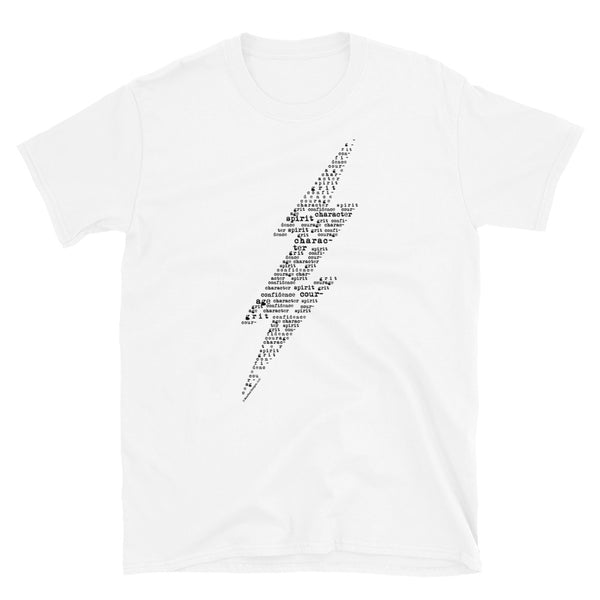 Word Bolt Adult Unisex Tee (Black Design)