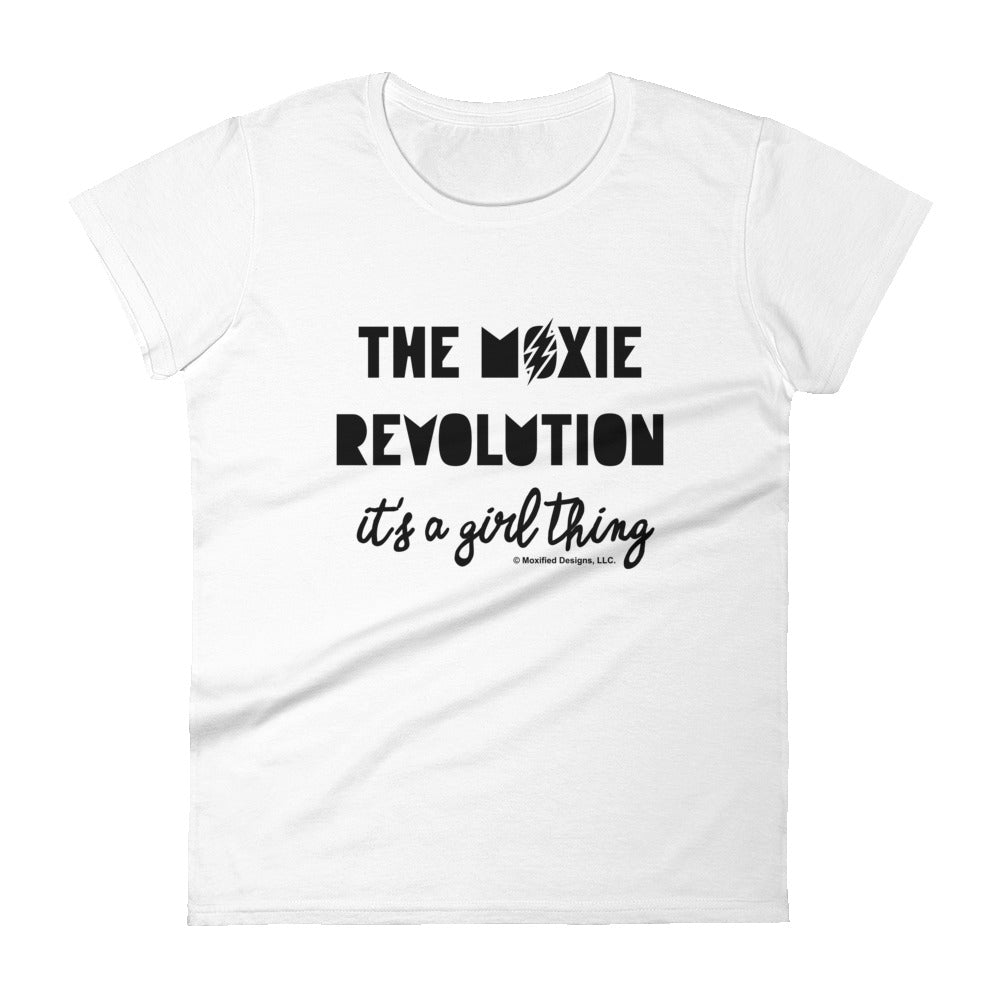 Moxie Revolution Women's Semi-Fitted Tee (Black Text)