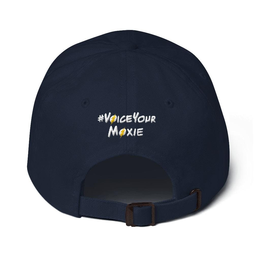 White/Yellow 3D Bolt Baseball Hat (#VoiceYourMoxie)
