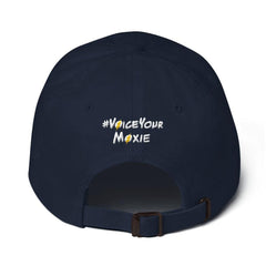 White/Yellow 3D Bolt Baseball Hat (#VoiceYourMoxie)