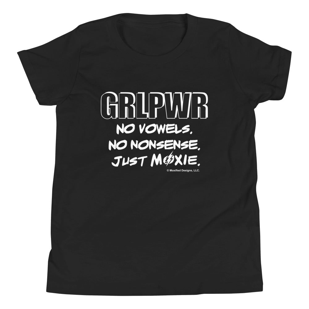 GRLPWR Standard Youth Tee (White Text)