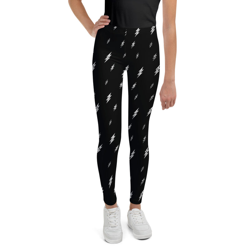 Women's Floating Bolt Leggings (Black Leggings, White Bolts