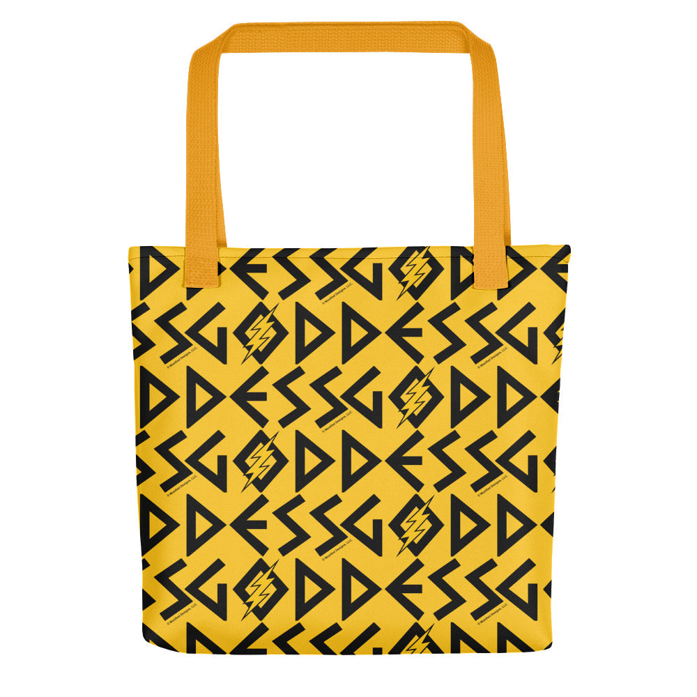 Goddess Tote (Yellow Bag, Black/Yellow Design)