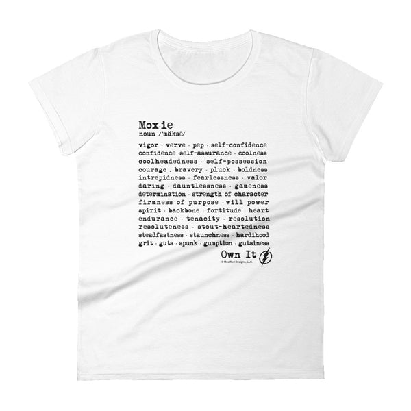 Moxie Defined Women's Semi-Fitted Tee (Black Text)