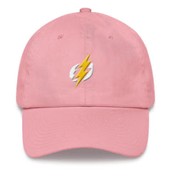 White/Yellow 3D Bolt Baseball Hat (#VoiceYourMoxie)