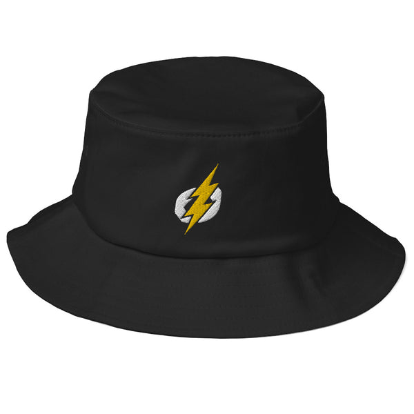 Logo Old School Bucket Hat (White/Yellow Logo)