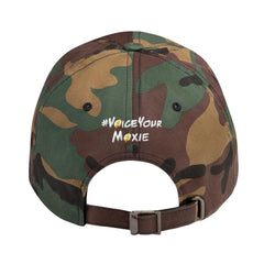 White/Yellow 3D Bolt Baseball Hat (#VoiceYourMoxie)