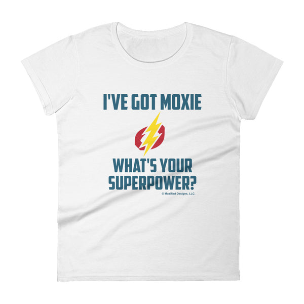 Superpower Women's Semi-Fitted Tee (Blue Text)