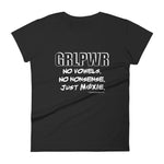 GRLPWR Women's Semi-Fitted Tee (White Text)
