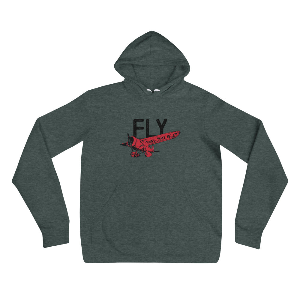 FLY Adult Unisex Hoodie (Red Design)