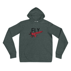 FLY Adult Unisex Hoodie (Red Design)