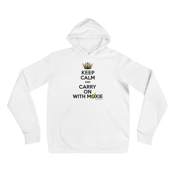 Keep Calm Adult Unisex Hoodie (Black/Yellow Design)