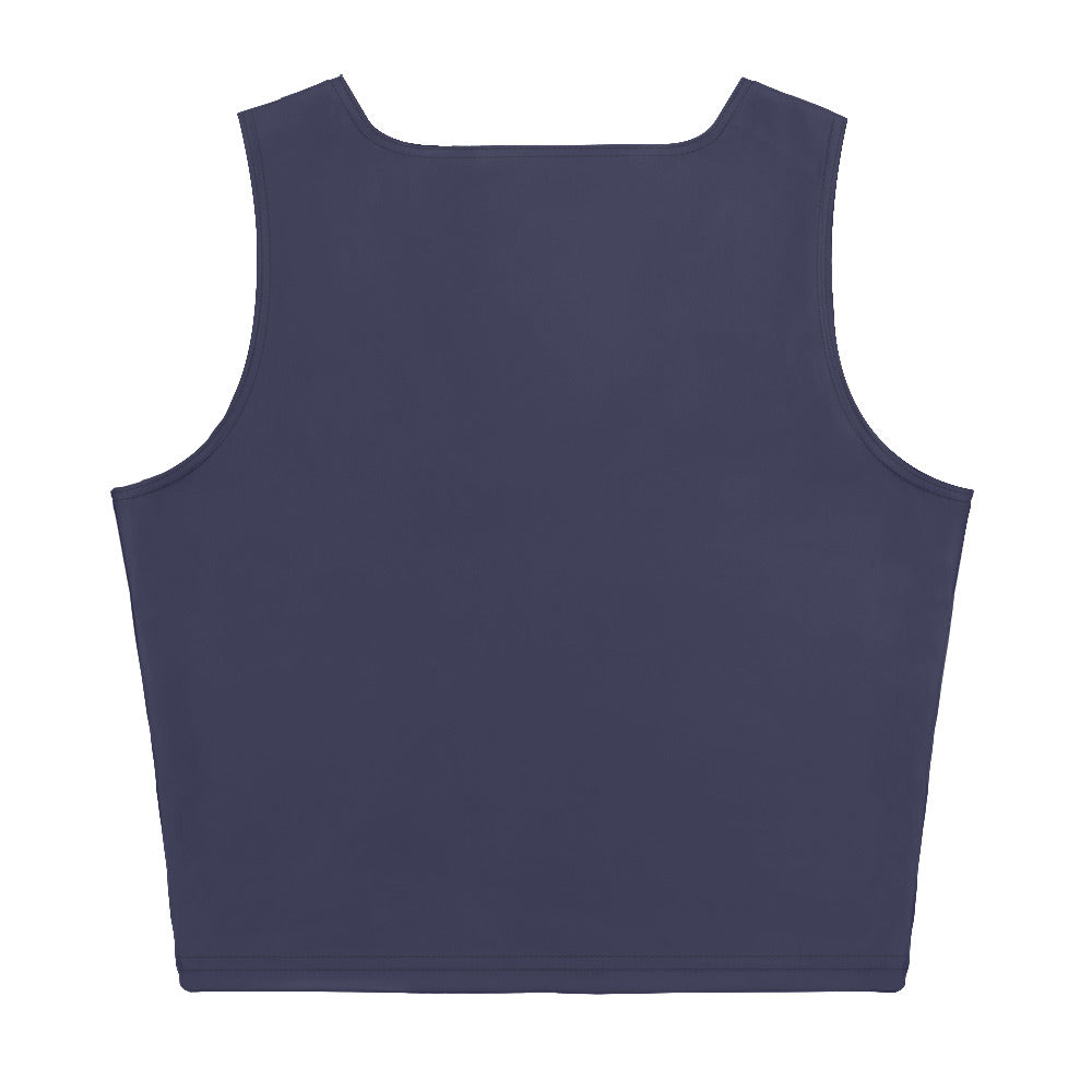 Blue Bolt Crop Tank (Deep Blue Top, Light Blue Bolt)