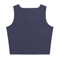 Blue Bolt Crop Tank (Deep Blue Top, Light Blue Bolt)