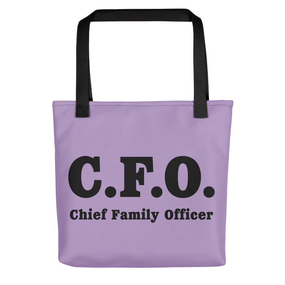 C.F.O. Tote (Lavender bag, Black Design)
