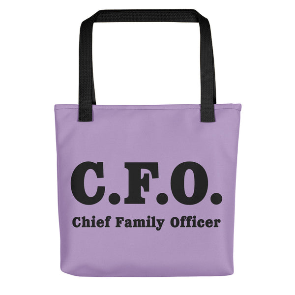 C.F.O. Tote (Lavender bag, Black Design)